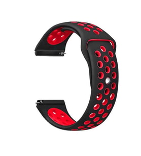 Samsung Galaxy Watch 3 41mm / Watch 42mm Kordon Nike Spor Kordon (Siyah-Kırmızı)
