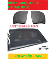 2 Adet Oto Yan Cam Perdesi Güneşliği Araba Cam Filmi Örtüsü Anne Bebek Emzirme Kılıfı Araç Güneşlik