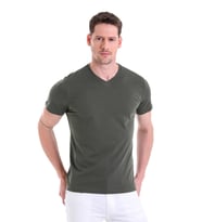 Haki ST 22Y Basic V Yaka Süprem T.Shirt (S-3XL)