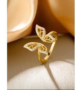 Kelebek Yüzük 14k Gold Kaplama Kadın