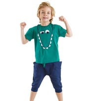 Komik Timsah Erkek Çocuk T-shirt Baggy Şort Takım (Karışık)