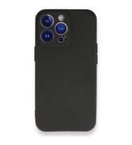 Vendas iPhone 14 Pro Uyumlu (14 Pro) Premier Soft Serisi Kamera Korumalı Rubber Silikon Kılıf + 5D Cam Ekran Koruyucu (Siyah)