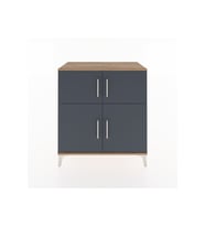 Hyperion Şifonyer Tek Raflı 4 Kapaklı 88x44x96 Çam-Antrasit