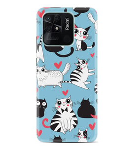 Xiaomi Redmi Note 7 8 9 Pro 10 2022 10 Pro 10S Kılıf Desenli Silikon Kedicikler 1772