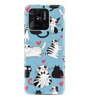 Xiaomi Redmi Note 7 8 9 Pro 10 2022 10 Pro 10S Kılıf Desenli Silikon Kedicikler 1772