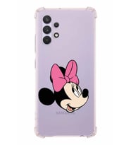 Samsung Galaxy A32  Köşe Korumalı Antişok Kapak Minnie Mouse Tasarımlı Şeffaf  Kılıf