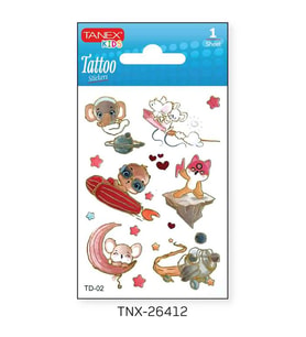 Tanex 7,5x10,5mm Gezegen-Uzay Mini Tatoo TNX-26412