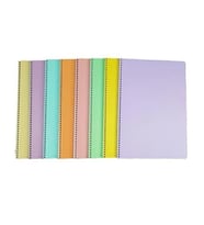 Flex Pastel 72 Yaprak A4 PP Kapak Spiralli Defter (2 Adet Çizgili- 1 Adet Kareli) (Karışık)