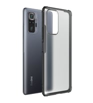 Microsonic Xiaomi Redmi Note 10 Pro Max Kılıf Frosted Frame Siyah