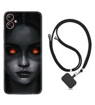 Samsung Galaxy A04E Kılıf Resimli Boyun Askılı İpli Desenli Silikon Series Dark Woman 1887