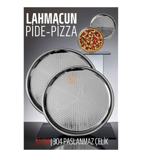 Lahmacun Pizza Pide Pişirme Tepsisi 36 CM 2 li SET