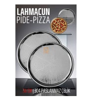 Lahmacun Pizza Pide Pişirme Tepsisi 36 CM 2 li SET