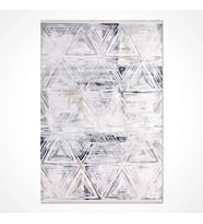 Makine Kaymaz Yıkanabilir Gri Geometrik Triko Salon Halısı Mutfak Halısı Koridor Halısı Yolluk 11556