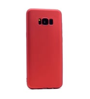 Samsung Galaxy S8 Premium Silikon Kılıf Bordo