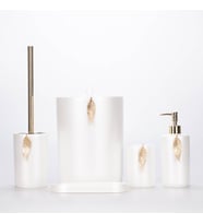 Leaf Banyo Seti İnci Altın