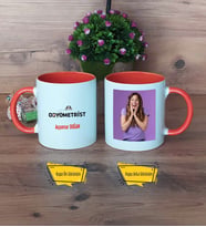 Odyometrist Kupa Bardak Turuncu Fotoğraflı Tıp Bayramı Hediyesi Odyometristler Günü Hediyesi