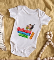 BK Kids Babamı Aratmayın Bana Tasarımlı Bebek Body Zıbın - Model 1