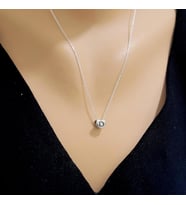 925 Ayar Gümüş Harfli Kalp Kolye