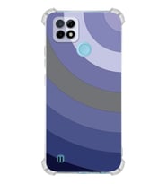 PrintiFy Realme C21 Uyumlu Köşe Korumalı Renk Cümbüşü D Tasarımlı Şeffaf Silikon Kılıf