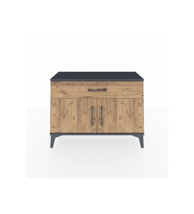 Arges Şifonyer Tek Raflı Tek Çekmeceli 2 Kapaklı 88x30x64 Antrasit-Çam