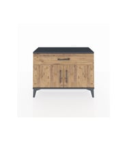 Arges Şifonyer Tek Raflı Tek Çekmeceli 2 Kapaklı 88x30x64 Antrasit-Çam