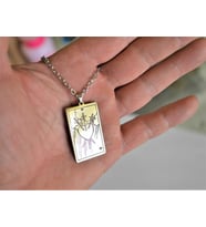 Gümüş  Kılıç Üçlüsü Tarot Kolye