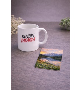 Kişiye Özel Kupa Bardak + 10x15 Foto Magnet Seti – Kendin Tasarla Hediye Paket (ÇokluRenk)
