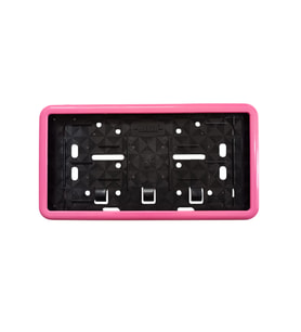 Çerçeveli Dikdörtgen Plakalık Plaka Altlığı Pembe 32X17 Cm