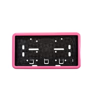 Çerçeveli Dikdörtgen Plakalık Plaka Altlığı Pembe 32X17 Cm