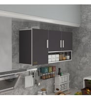 Kenzlife hazır mutfak mirandus32 gri 060*120*32 mutfak banyo dolabı kapaklı raflı (Karışık)
