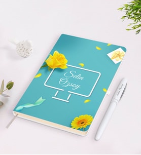 BK Gift Kişiye Özel İsimli Çerçeveli Defter Kalem Seti-20