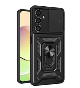 Newface Samsung Galaxy A25 5G Kılıf Pars Lens Yüzüklü Silikon - Siyah
