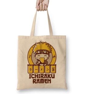 Anime Naruto Ichiraku Ramen Bez Çanta Uzun Saplı