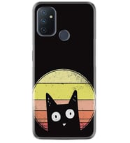 Kılıfland One Plus Nord N10 Kılıf Silikon Resimli Kapak Black Cat Stok 49