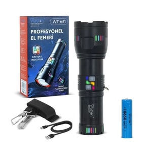 Watton Wt-631 30000 Lümen Lazer Etkili El Feneri