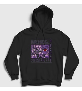 Presmono Unisex Siyah Kurapika V2 Anime Hunter X Hunter Kapüşonlu Sweatshirt 239017tt