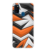 Samsung Galaxy M30s Kapak  Grafiti Tasarımlı Şeffaf Silikon Kılıf