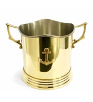 Pirinç Buz Kovası – 17 × 20 cm Metal Şık Tasarım (Sarı Altın)