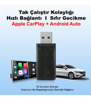 Mini Pro Duo 2in1 Araç Kiti Wireless/Kablosuz Carplay ve Android Auto Adaptörü