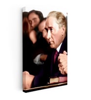 Kanvas Tablo Atatürk Meclis Sırası Duruşu Atatürk Tablosu Ev Ofis Duvar Dekoru