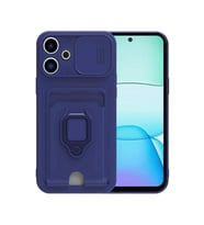 Xiaomi Redmi 13 4g Kılıf Zuma Kartvizitli Yüzüklü Silikon - Lacivert