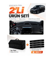 e-biz MERCEDES VİTO W114 TOURER (2025-SONRASI) Uyumlu Torpido + Tay Tüyü Çanta - Siyah - MB027