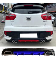 Kia Rio Hb Mavi Difüzör Çiftli Kare Egzoz Görünümlü D Tip Difizör