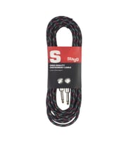 STAGG ENSTRÜMAN KABLOSU ÖRGÜ SARGILI 3METRE SİYAH SGC3VT BK