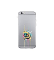 iPhone 6 ile uyumlu Splash arı tasarımlı şeffaf silikon kılıf