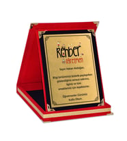 Kişiye Özel Rehber Öğretmen Tasarımlı Kadife Plaket