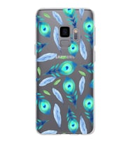 PrintiFy Samsung Galaxy S9 ile Uyumlu 1mm Slim Fit Nazar Boncuğu 3 Baskılı Şeffaf  Kılıf