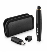 UltraTekno PP1000 Kablosuz Lazer Sunum Kumandası USB Alıcılı PowerPoint Laser Pointer Siyah
