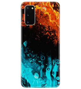 Samsung A02S A03S A10 A12 A13 A21S A22 Kılıf Desenli Silikon Orange Blue Color 1665