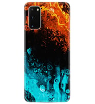 Samsung A02S A03S A10 A12 A13 A21S A22 Kılıf Desenli Silikon Orange Blue Color 1665